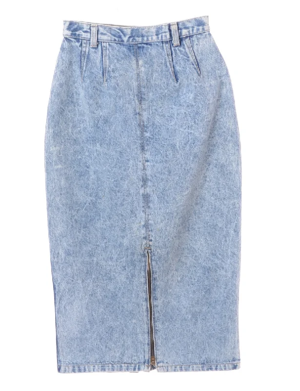 Denim Midi Skirt