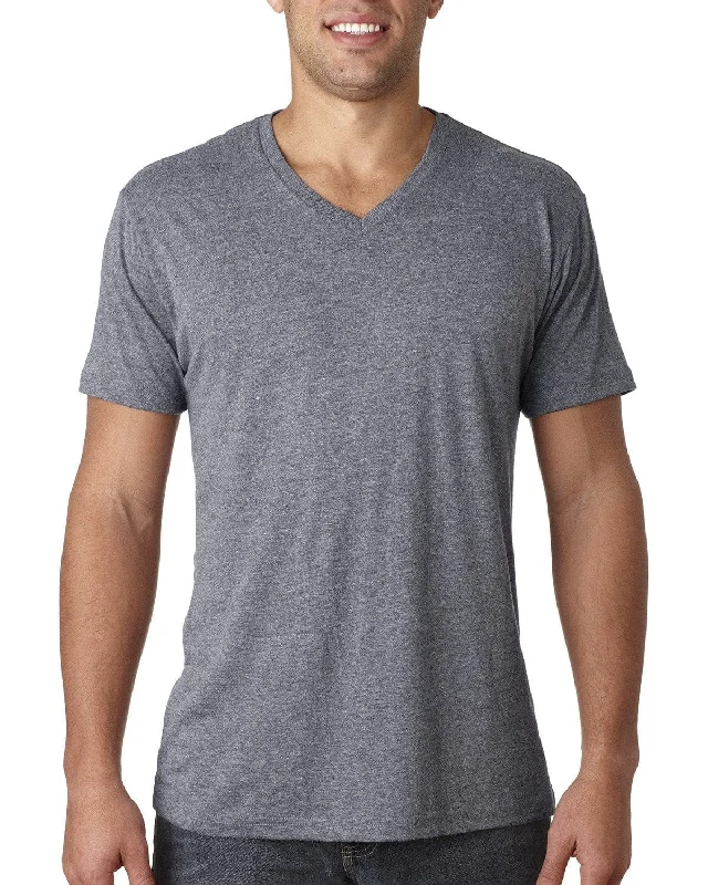 Next Level Mens Triblend V-Neck Tee | Premium Heather