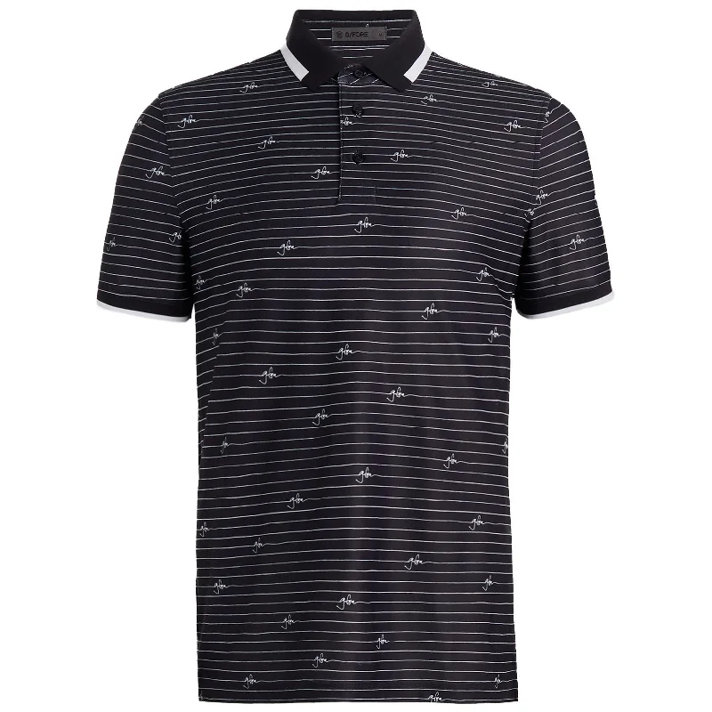 Script Tech Pique Polo Onyx Black - SS24