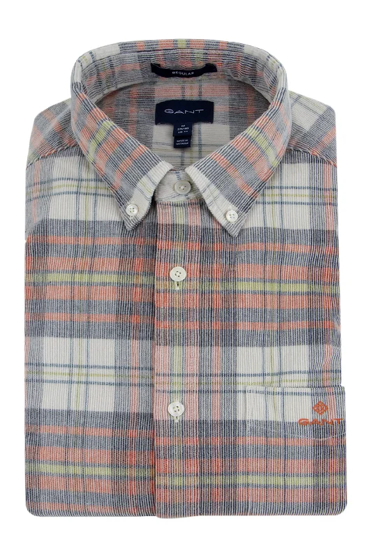 Gant Corduroy Check Shirt Orange