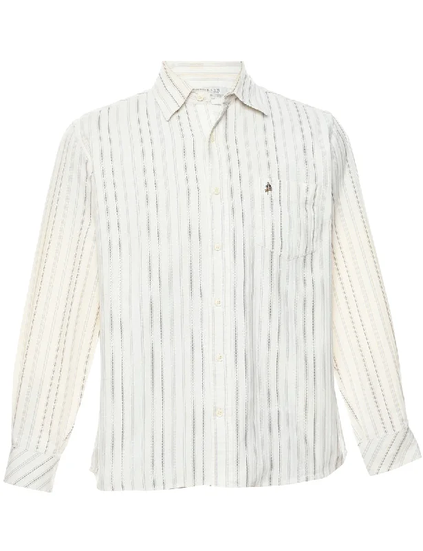 Corduroy Striped Pattern Shirt - M