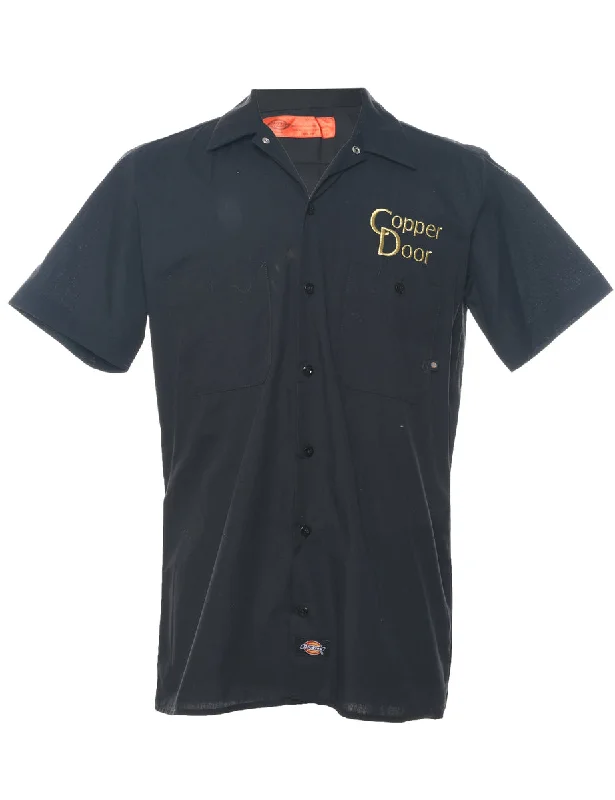 Dickies Navy Embroidered Workwear Shirt - S