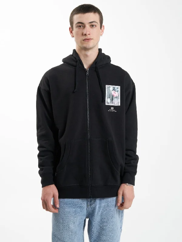 Cortex Zip Hood Fleece - Black