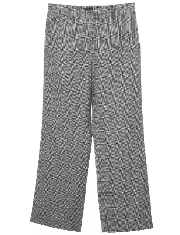 Dark Grey Dogtooth Trousers - W30 L31