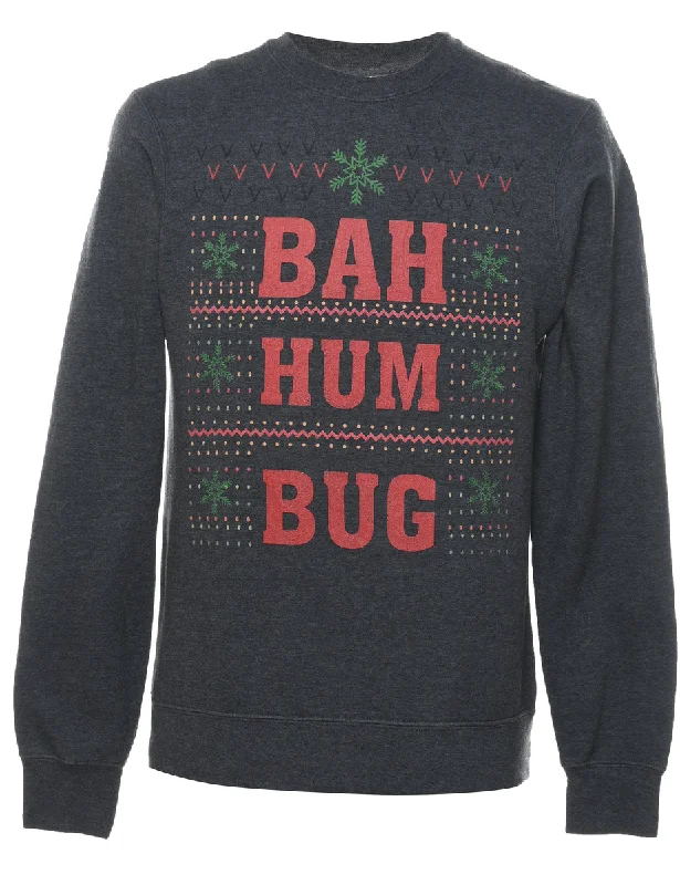 Dark Grey Christmas Sweatshirt - S