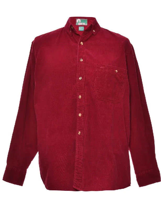 Corduroy Maroon Shirt - M