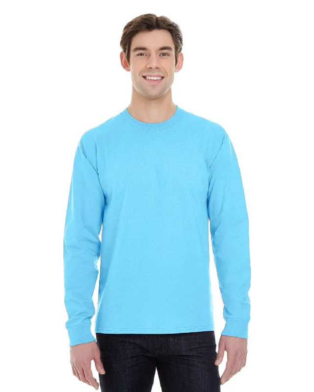 Hanes Long Sleeve Beefy-T T-Shirt | Blue Horizon