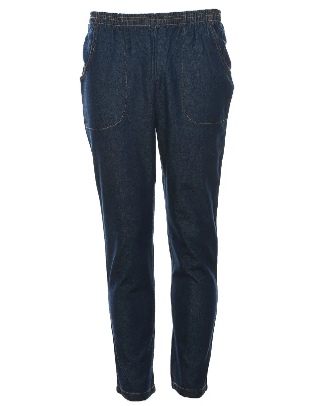 Dark Wash Denim Trousers - W26 L30