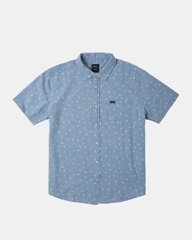 Harbour Short Sleeve Shirt - Denim/White