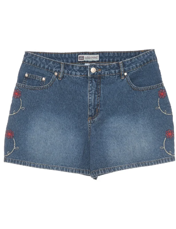 Embroidered Denim Shorts - W31 L3