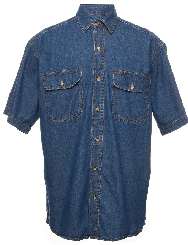 Dark Wash Denim Shirt - M