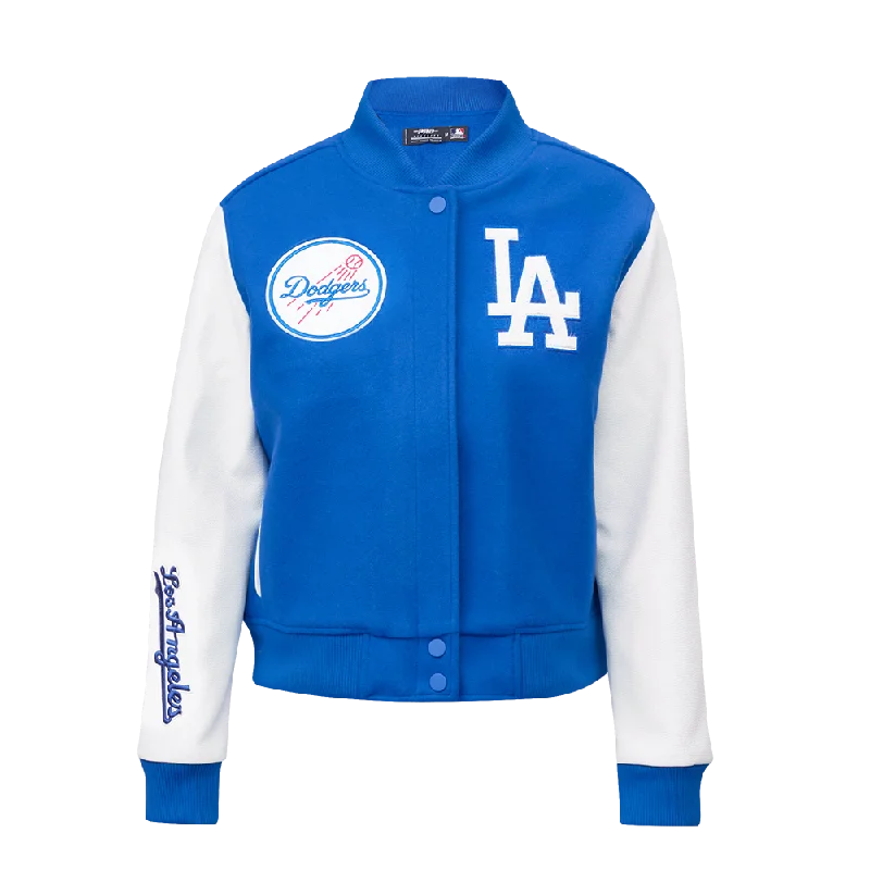 MLB LOS ANGELES DODGERS CLASSIC WOOL WOMEN'S VARSITY JACKET (DODGER BLUE/WHITE)