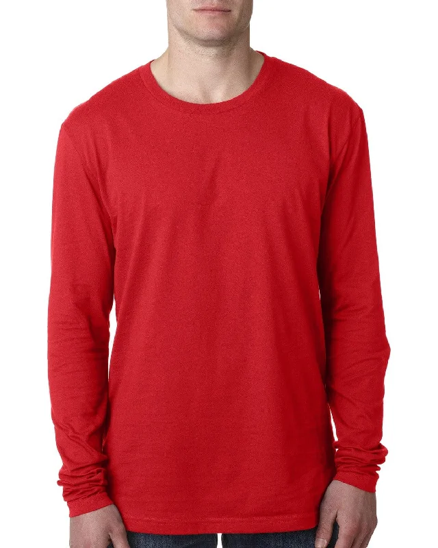 Next Level Mens Premium Long Sleeve Tee | Red