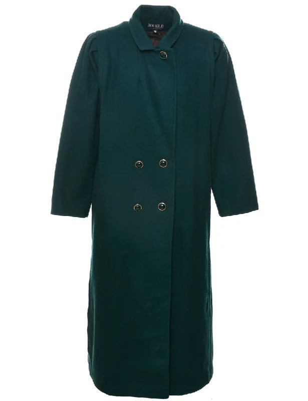 Double Breasted Wool Coat - M