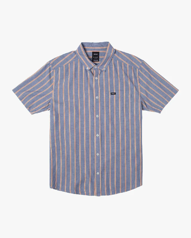 Daybreak Stripe Short Sleeve Shirt - Royal