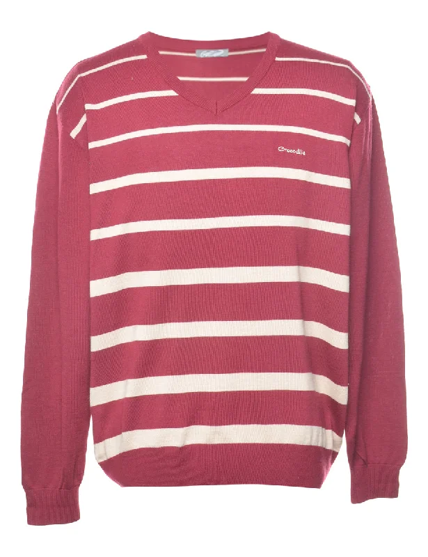 Crocodile Striped Jumper - L