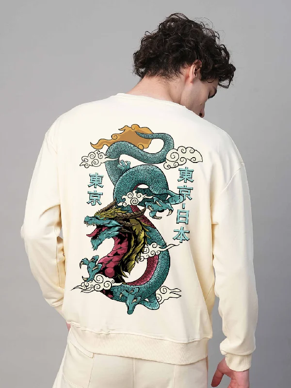 Dragonite Men Drop Shoulder Premium Terry Sweatshirt