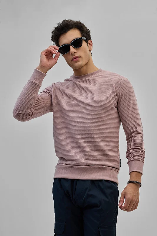 Mauve Textured Sweatshirt