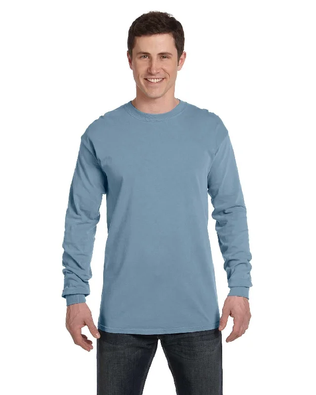 Comfort Colors Garment-Dyed Long Sleeve T-Shirt | Ice Blue