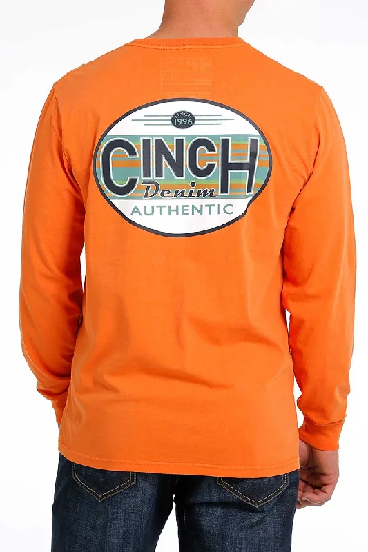 CINCH PREMIUM AUTHENTIC ORANGE LONG SLEEVE T-SHIRT