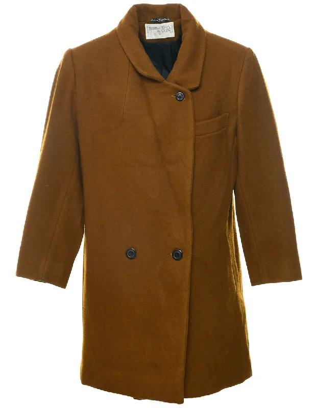 Double Breasted Wool Coat - M