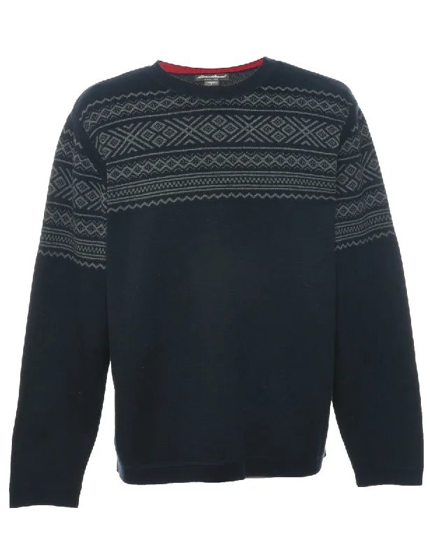 Eddie Bauer Navy Jumper - L