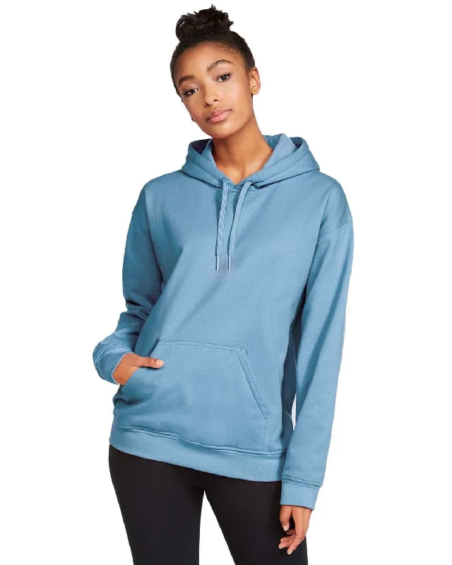 Gildan Softstyle Fleece Pullover Hooded Sweatshirt | Stone Blue