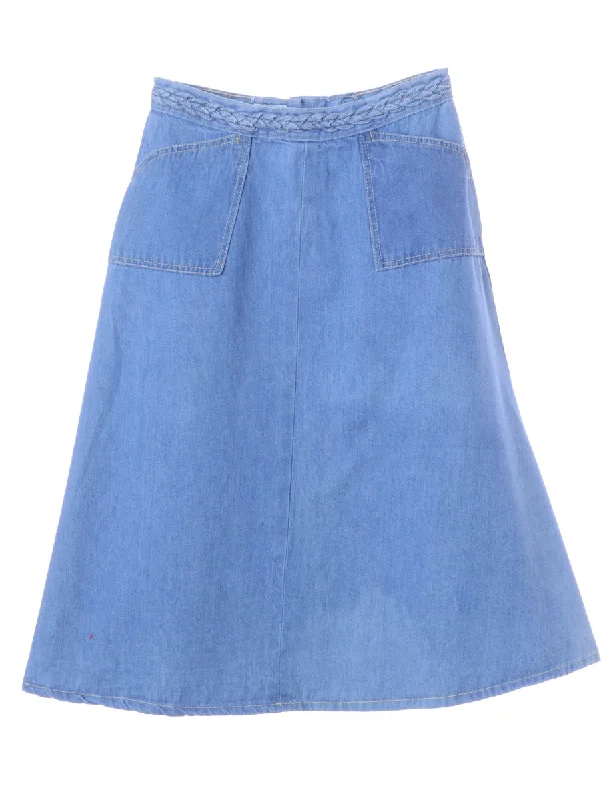 Denim Midi Skirt