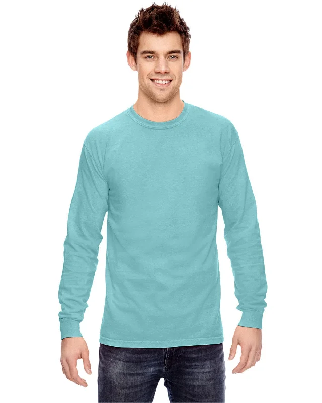 Comfort Colors Garment-Dyed Long Sleeve T-Shirt | Chalky Mint