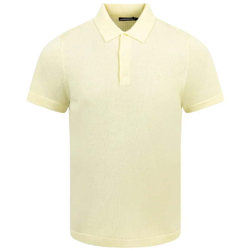 Lear Tech Wool Knitted Polo Wax Yellow - SS24