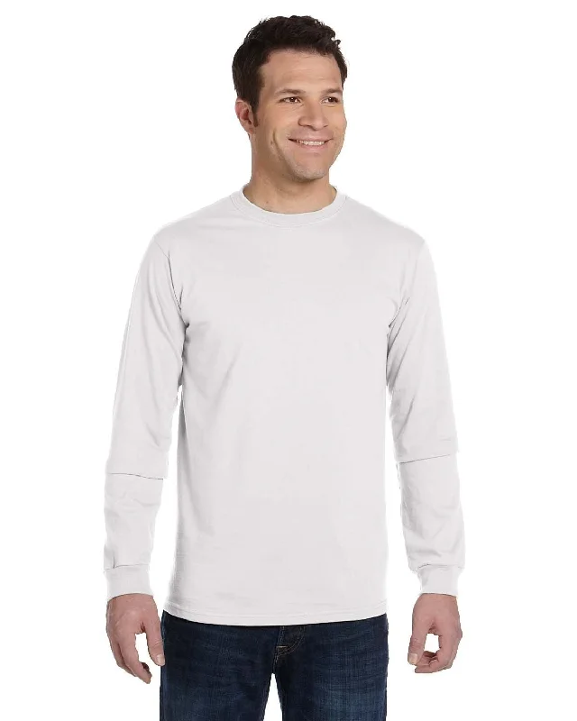 Econscious Mens 100% Organic Cotton Classic Long Sleeve T-Shirt | White