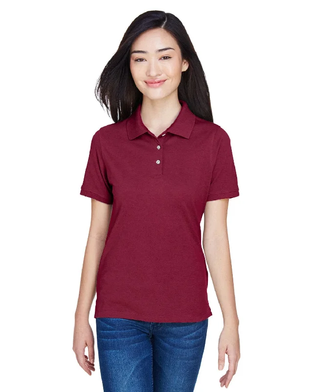 Harriton Ladies Easy Blend Polo Shirt | Wine