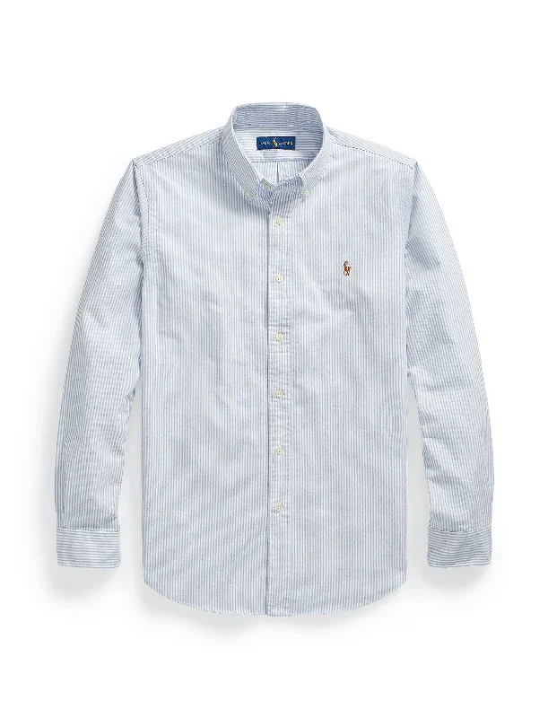 Polo Ralph Lauren Custom Fit Oxford Shirt Blue Stripe