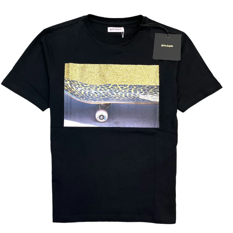 Men's Glitter Skate T-Shirt Black Size S