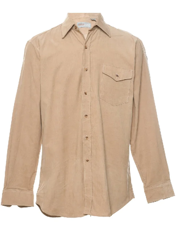 Corduroy Light Brown Shirt - S