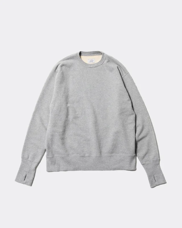 Unlikely Split Raglan Sleeve Crew  TOP GRAY