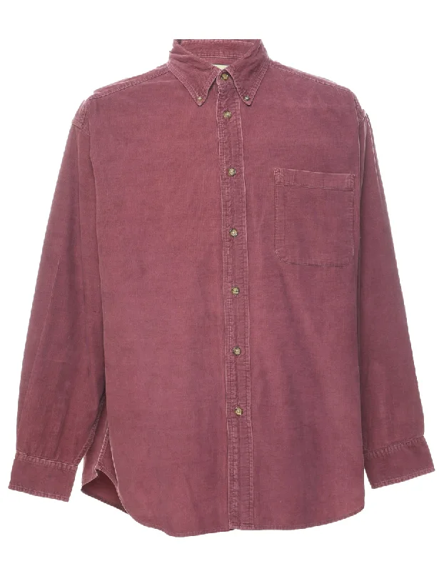 Corduroy Maroon Shirt - L