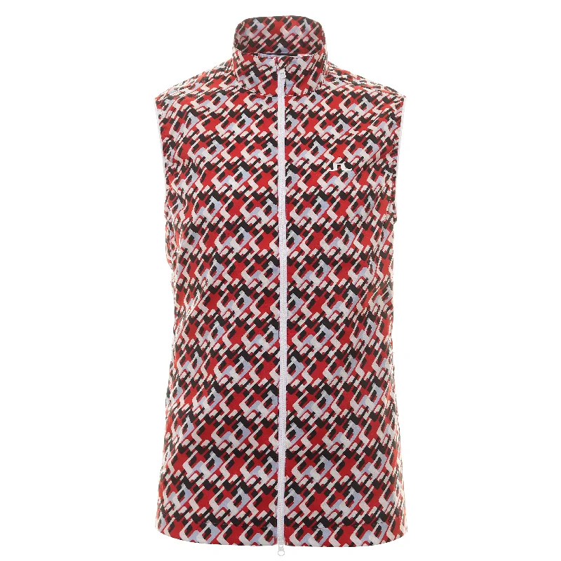 J.Lindeberg Golf Ash Light Print Packable Vest FW23