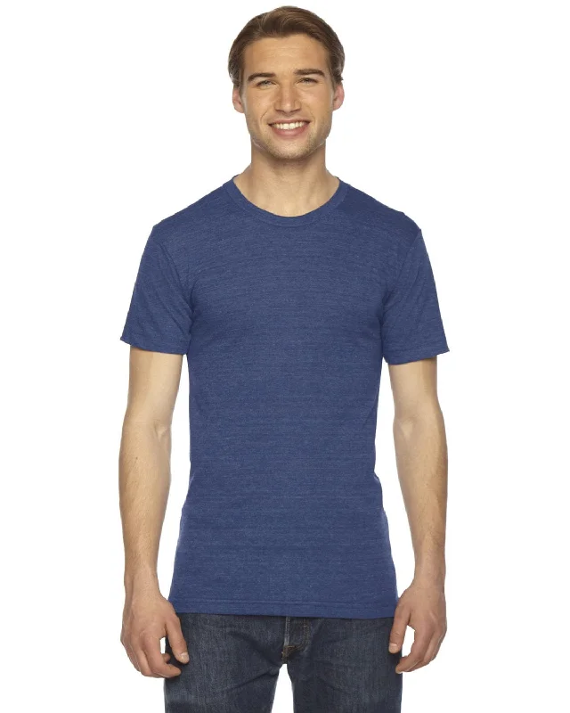 American Apparel Unisex Triblend Short Sleeve Track T-Shirt | Tri Indigo