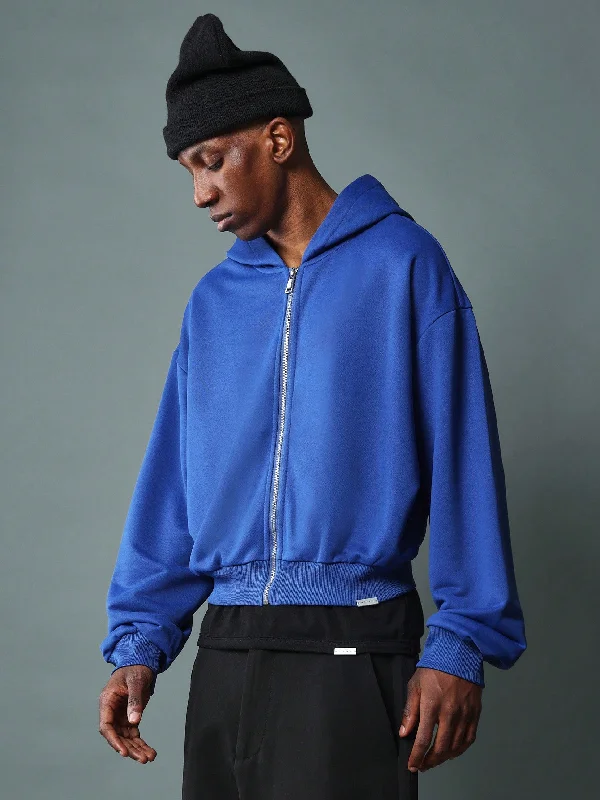 Crop Fit Zip-Up Hoodie