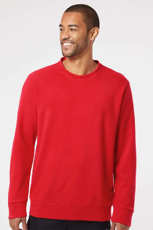 Adidas Mens Fleece Crewneck Sweatshirt - Red