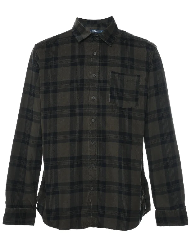 DeFacto Corduroy Checked Shirt - L