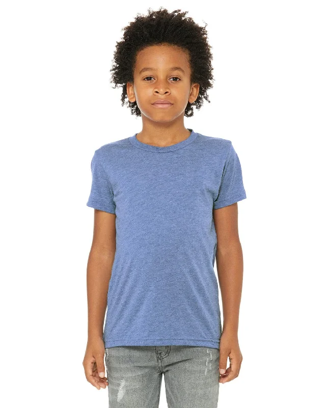 Bella+Canvas Youth Triblend Short Sleeve T-Shirt | Blue Triblend