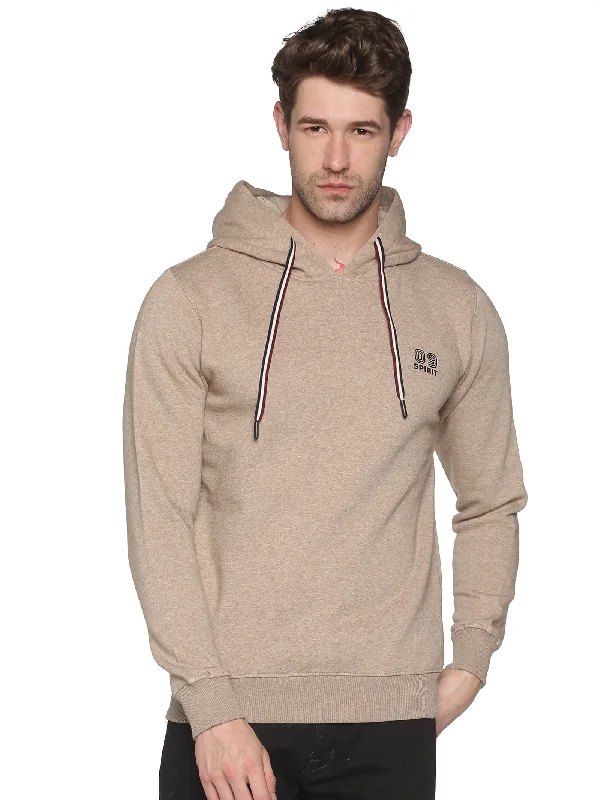 Men Solid Beige Sweatshirt