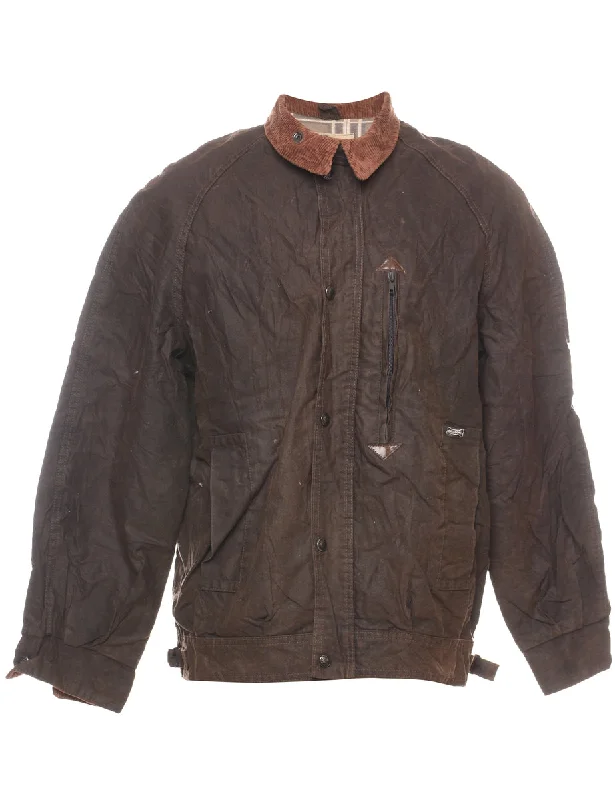 Dark Brown Wax Jacket - M