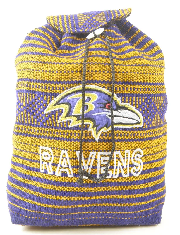 Embroidered Ravens NFL Purple & Yellow Backpack - M