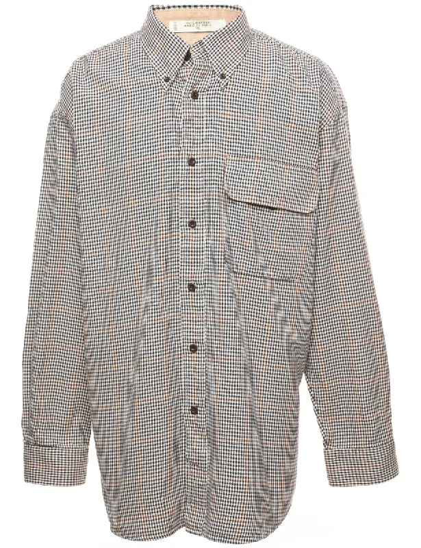 Dogtooth Checked Shirt - XL