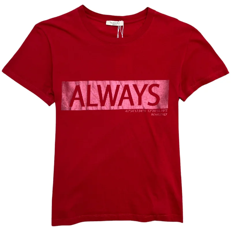 Men's Always Print T-Shirt Red Size S