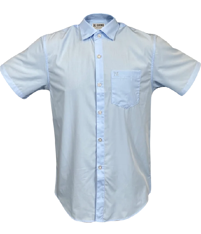 Light Blue Bamboo Dress Shirt- Short Sleeve