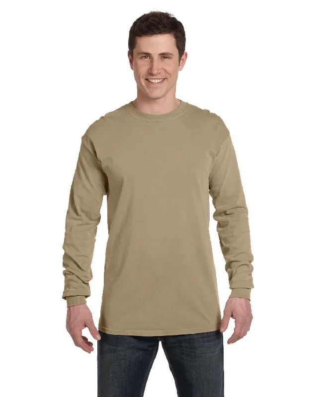 Comfort Colors Garment-Dyed Long Sleeve T-Shirt | Khaki